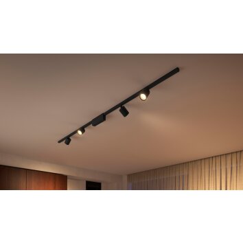 Philips Hue Perifo Plafondlamp Basisset LED Zwart, 4-lichts, Kleurwisselaar