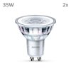 Philips Classic Set van 2 LED GU10 3,5 Watt 2700 Kelvin 255 Lumen