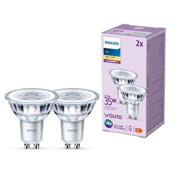 Philips Classic Set van 2 LED GU10 3,5 Watt 2700 Kelvin 255 Lumen