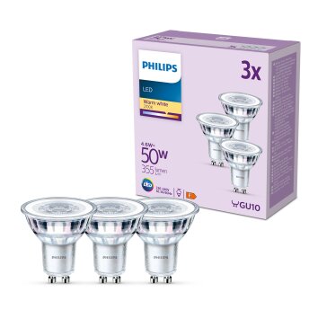 Philips Classic Set van 3 LED GU10 4,6 Watt 2700 Kelvin 355 Lumen