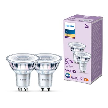 Philips Classic Set van 2 LED GU10 4,6 Watt 2700 Kelvin 355 Lumen