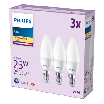 Philips Classic Set van 3 LED E14 2,8 Watt 2700 Kelvin 250 Lumen