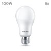 Philips Klassiek Set van 6 LED E27 13 Watt 2700 Kelvin 1521 Lumen