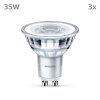 Philips Classic Set van 3 LED GU10 3,5 Watt 4000 Kelvin 275 Lumen