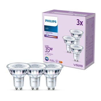 Philips Classic Set van 3 LED GU10 3,5 Watt 4000 Kelvin 275 Lumen