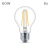 Philips Klassiek Set van 6 LED E27 7 Watt 4000 Kelvin 850 Lumen