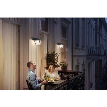 Philips Alpenglow Buiten muurverlichting Antraciet, 1-licht