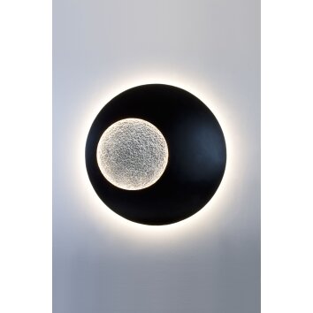 Holländer LUNA Muurlamp LED Bruin, Zwart, Zilver, 2-lichts