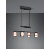 Trio Burton Hanglamp Zwart, 4-lichts