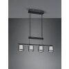 Trio Burton Hanglamp Zwart, 4-lichts