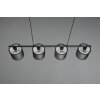 Trio Burton Hanglamp Zwart, 4-lichts