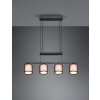 Trio Burton Hanglamp Zwart, 4-lichts