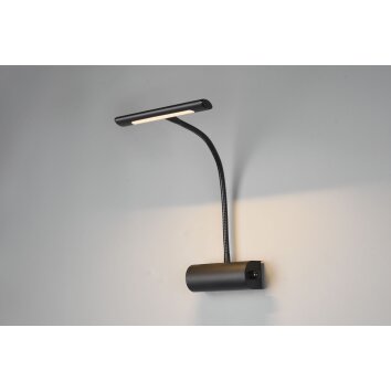 Trio Curtis Muurlamp LED Zwart, 1-licht