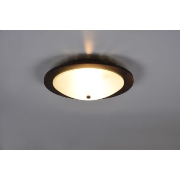 Trio Pali Plafondlamp Hout donker, 2-lichts