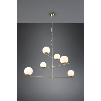 Trio Pure Hanglamp Messing, 6-lichts