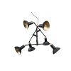 Trio Roxie Hanglamp Messing, Zwart, 6-lichts