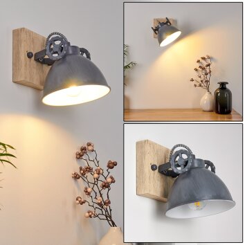 Svanfolk Muurlamp Blauw, Bruin, Grijs, Wit, 1-licht