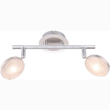 Globo Tina Spotlamp LED Chroom, Nikkel mat, 2-lichts