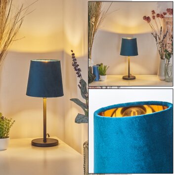 Frandina Tafellamp Blauw, Goud, 1-licht