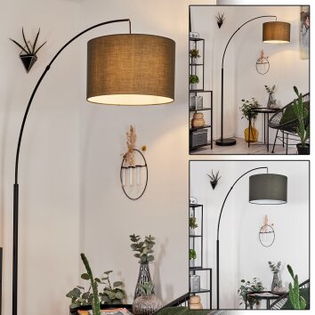 Gualdim Staande lamp Zwart, 1-licht