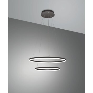 Fabas Luce Giotto Hanglamp LED Zwart, 1-licht