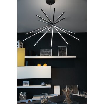 Luce Design Shanghai Hanglamp LED Zwart, 8-lichts