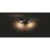 Philips Hue Buckram Plafondlamp LED Zwart, 4-lichts, Afstandsbediening