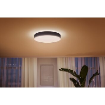 Philips Hue Enrave Plafondlamp LED Zwart, 1-licht, Afstandsbediening