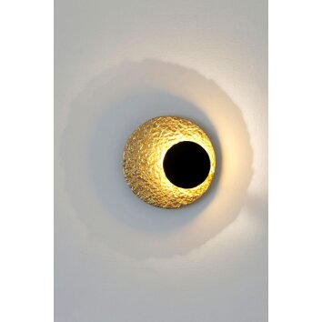 Holländer INFINITY Muurlamp LED Goud, Zwart, 1-licht