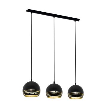 Eglo CAMASTRA Hanglamp Goud, Zwart, 3-lichts