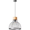 Brilliant Avia Hanglamp Hout licht, Zwart, 1-licht