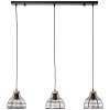 Brilliant Avia Hanglamp Hout licht, Zwart, 3-lichts