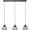 Brilliant Avia Hanglamp Hout licht, Zwart, 3-lichts