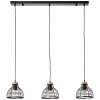 Brilliant Avia Hanglamp Hout licht, Zwart, 3-lichts