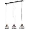 Brilliant Avia Hanglamp Hout licht, Zwart, 3-lichts