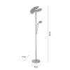 Paul Neuhaus PURE-MUTIL Uplighter LED Staal geborsteld, 2-lichts