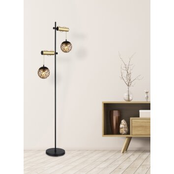 Globo FITZ Staande lamp Zwart, 2-lichts