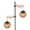 Globo MAXI Staande lamp Natuurlijke kleuren, Zwart, 2-lichts