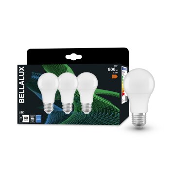 BELLALUX® CLA Set van 3 LED E27 8,5 Watt 4000 Kelvin 806 Lumen