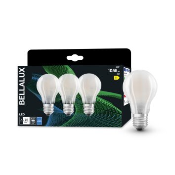 BELLALUX® CLA Set van 3 LED E27 7,5 Watt 4000 Kelvin 1055 Lumen