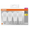 OSRAM CLASSIC A Set van 4 LED E27 10 Watt 2700 Kelvin 1055 Lumen