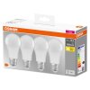 OSRAM CLASSIC A Set van 4 LED E27 10 Watt 2700 Kelvin 1055 Lumen