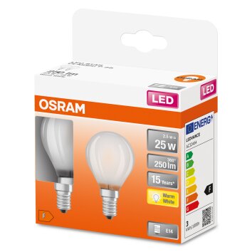 OSRAM LED Retrofit Set van 2 E14 2,5 Watt 2700 Kelvin 250 Lumen