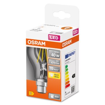 OSRAM LED Retrofit B22d 4 Watt 2700 Kelvin 470 Lumen