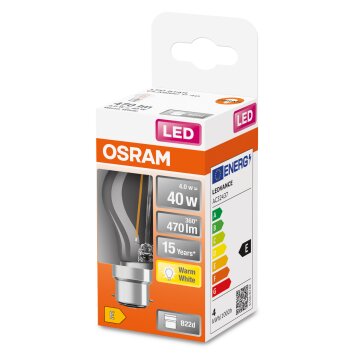 OSRAM LED Retrofit B22d 4 Watt 2700 Kelvin 470 Lumen