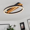 Angtasom Plafondlamp LED Bruin, houtlook, Zwart, 1-licht, Afstandsbediening