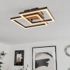 Walschbronn Plafondlamp LED Bruin, houtlook, Zwart, 1-licht