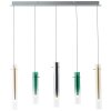 Brilliant Inez Hanglamp LED Zilver, 5-lichts