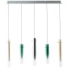 Brilliant Inez Hanglamp LED Zilver, 5-lichts