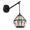 Globo LOIS Muurlamp Messing, Zwart, 1-licht